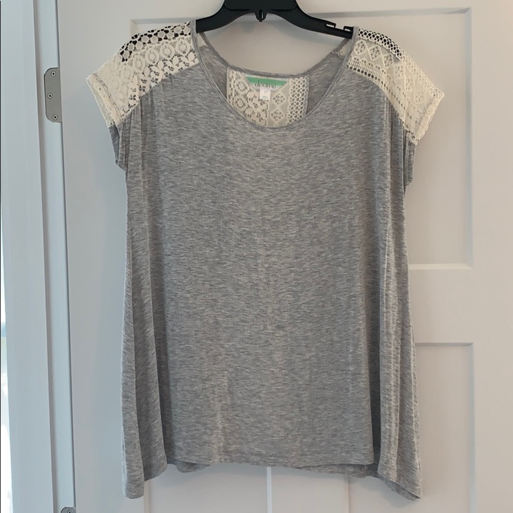 Decree lace detail t shirt
